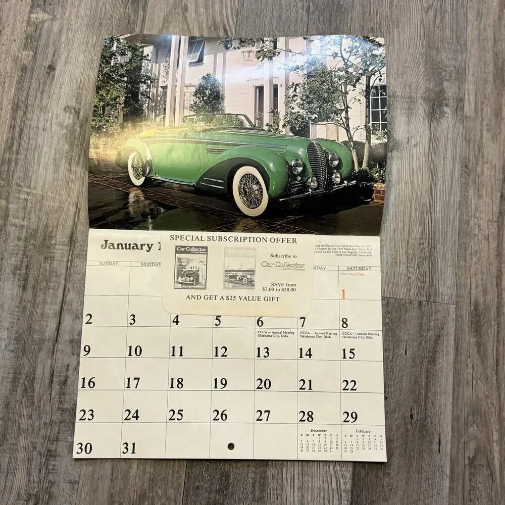 1983 Calendar Edition Car Collector and Car Classics Magazine Vintage - Unused